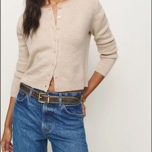 Reformation Clara Cashmere Crew Cardigan